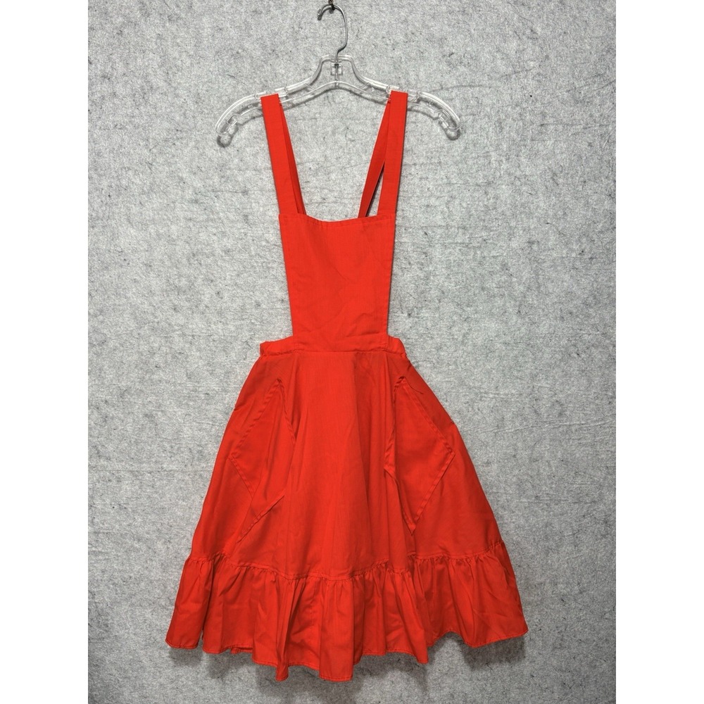 The Square Dance Dress Co Red Full Skirt Pinafore Apron Western Dance